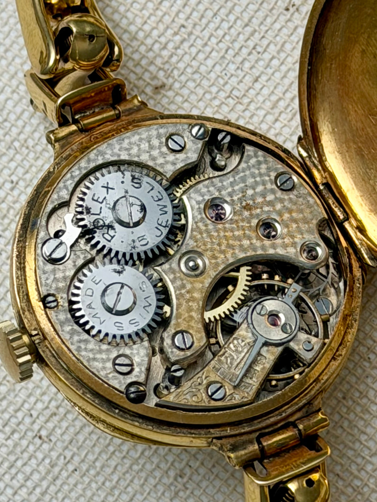 Rolex Roaring 20s Half Hunter 9k gold Ladies Cocktail Vintage