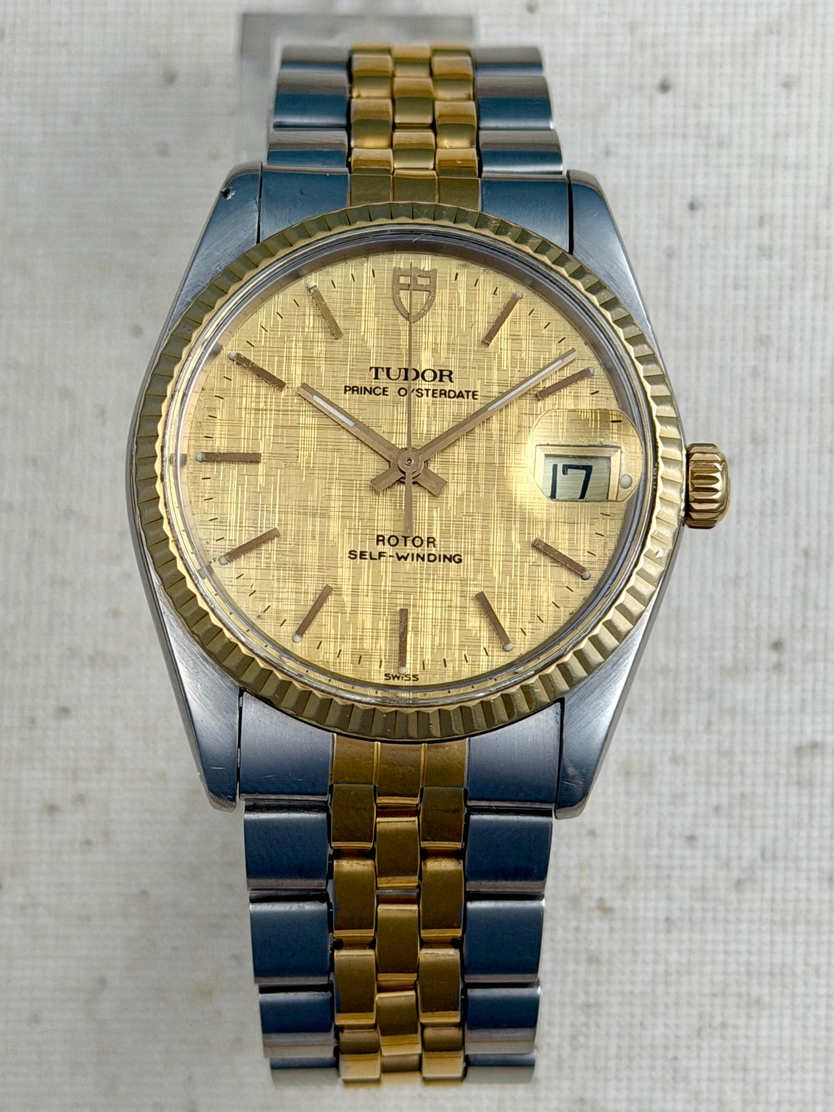 Tudor Two-Tone Linen Dial Vintage