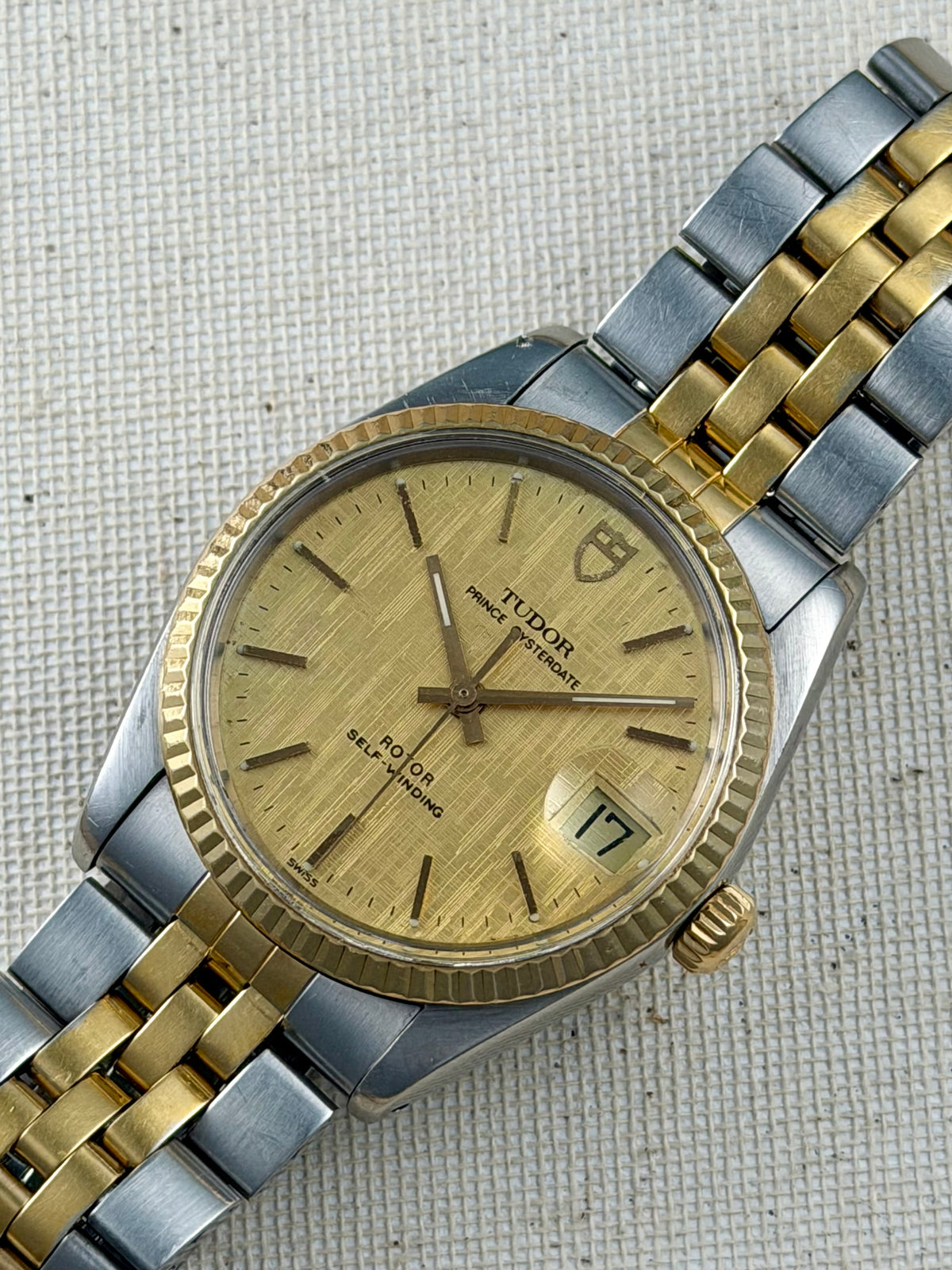 Tudor Two-Tone Linen Dial Vintage