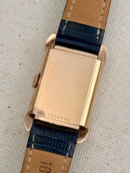 Bulova 14k Pink Gold Filled Tank Vintage