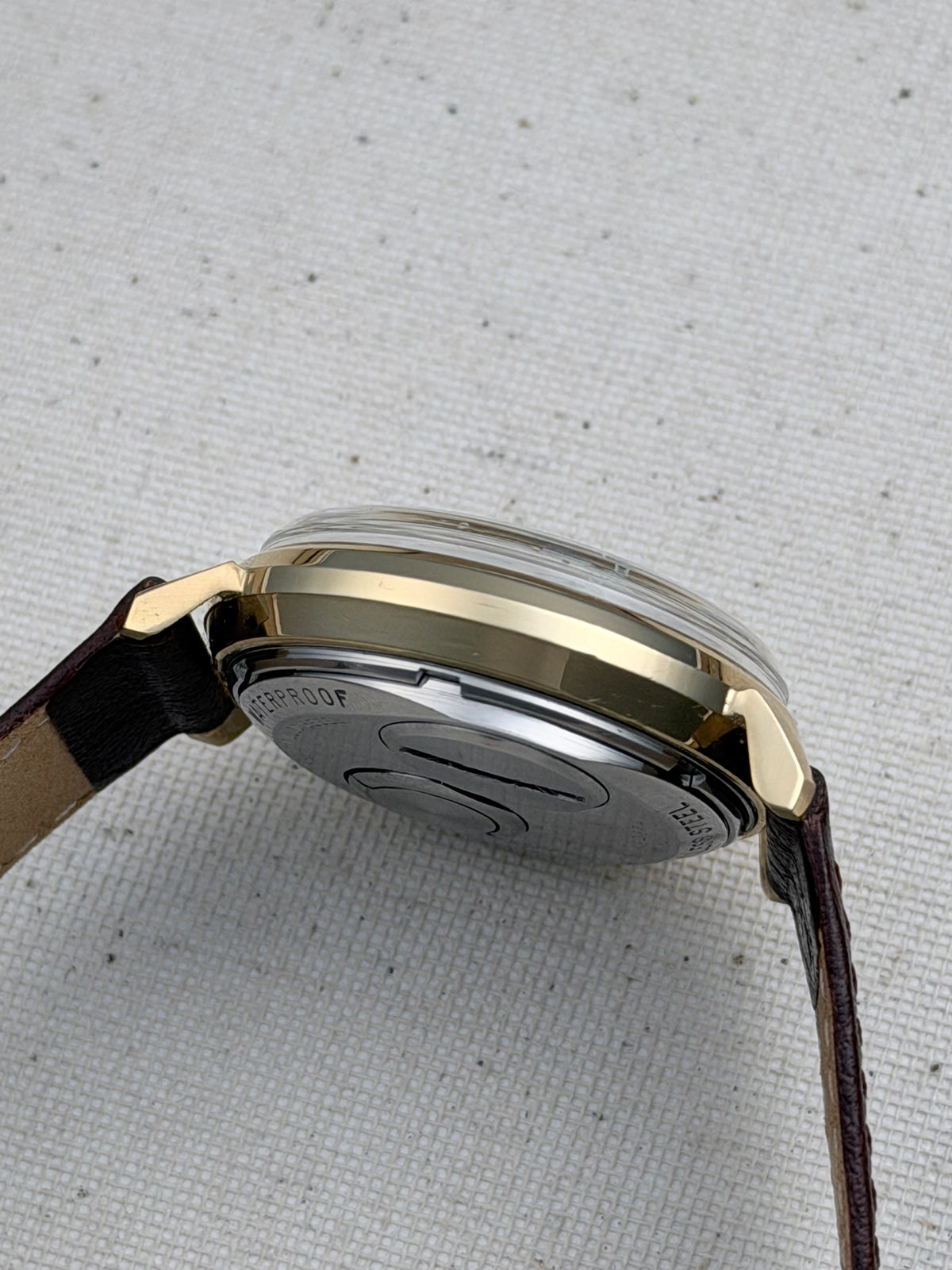 Accutron Spaceview Gold Filled Brown Strap Vintage