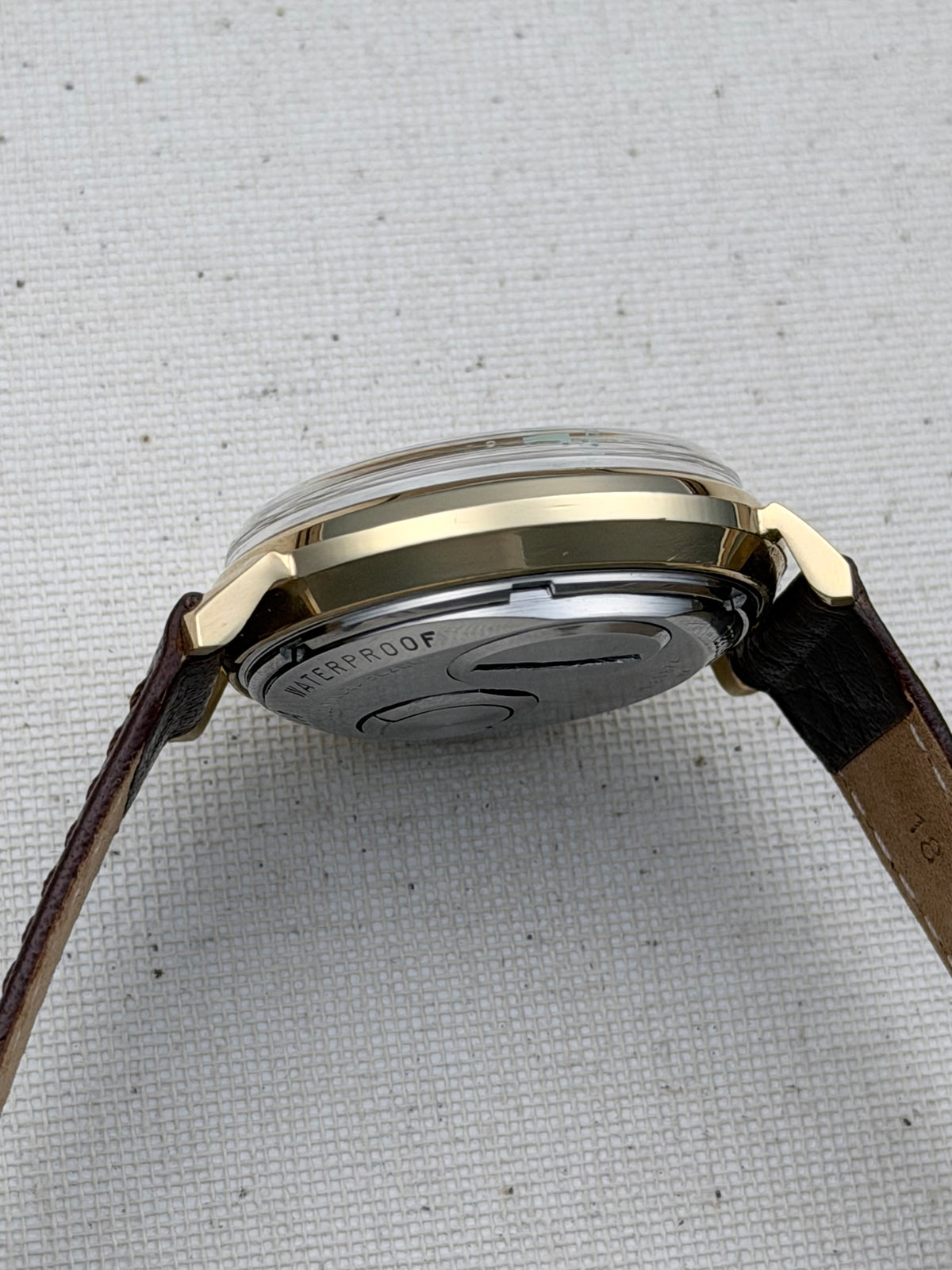 Accutron Spaceview Gold Filled Brown Strap Vintage