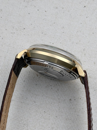 Accutron Spaceview Gold Filled Brown Strap Vintage