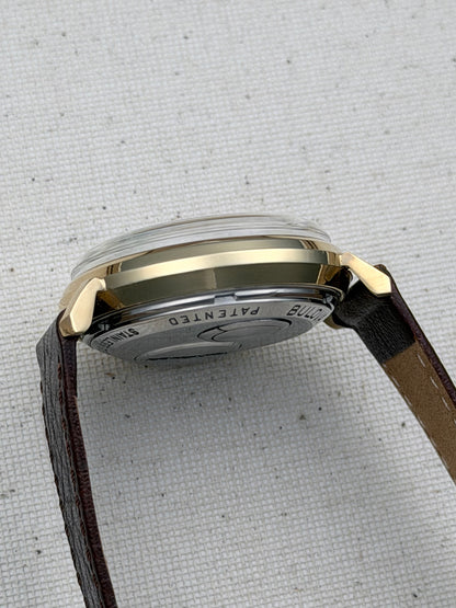 Accutron Spaceview Gold Filled Brown Strap Vintage
