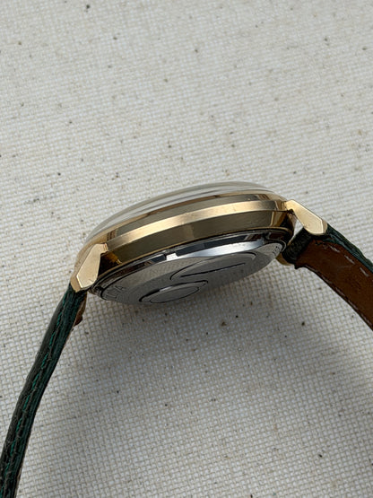Accutron Spaceview Gold Filled Green Strap Vintage