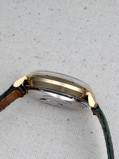 Accutron Spaceview Gold Filled Green Strap Vintage