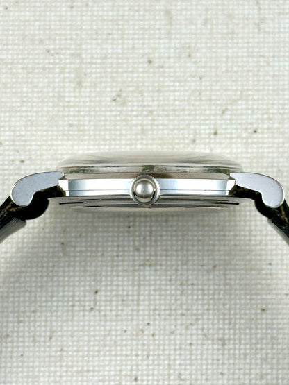Gruen 14k White Gold Mystery Diamond Dial Vintage