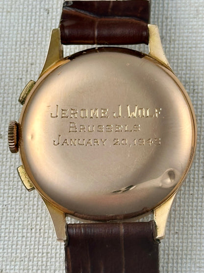 Baume Mercier Chronograph 14k Rose Gold vintage