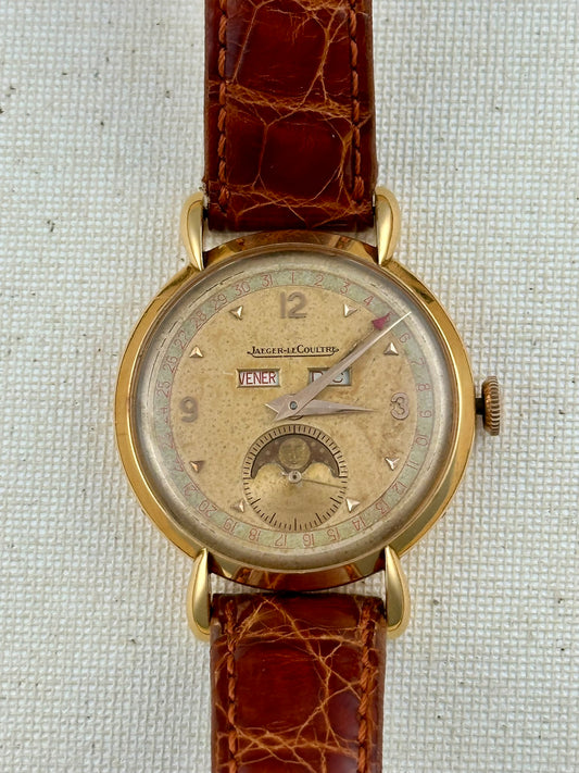 Jaeger-Lecoultre Triple Date Moonphase Calendar ref 2722 Vintage 18k