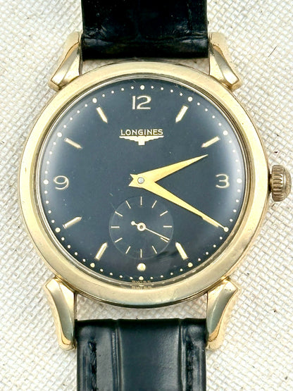 Longines Calatrava Small Seconds Black Dial w/Box Vintage