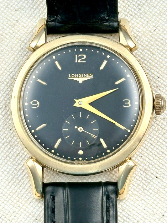 Longines Calatrava Small Seconds Black Dial w/Box Vintage