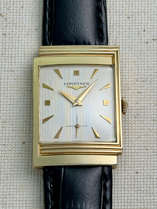 Longines Linen Dial Tank Vintage