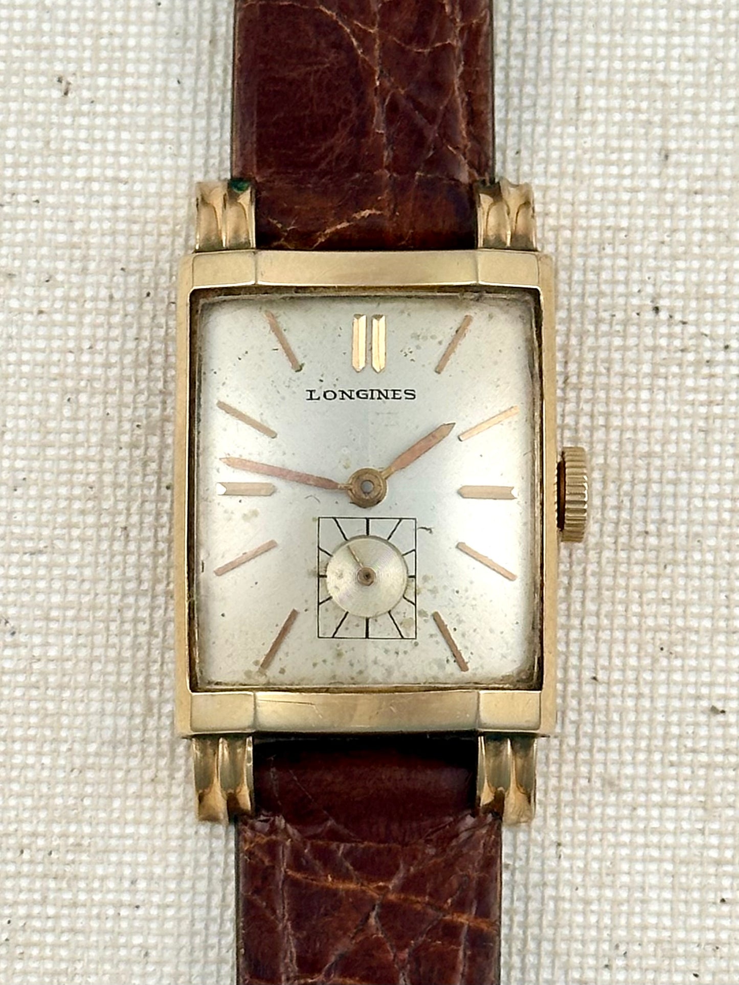 Longines Scroll Lugs Tank Vintage
