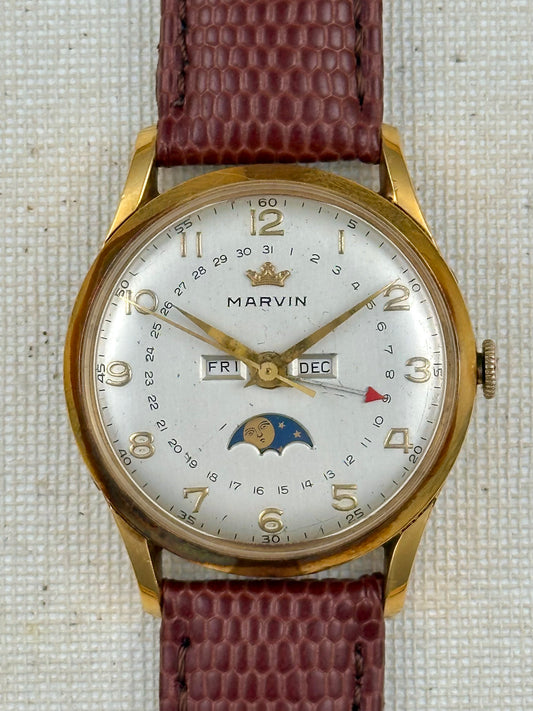 Marvin Triple Calendar Moonphase Vintage