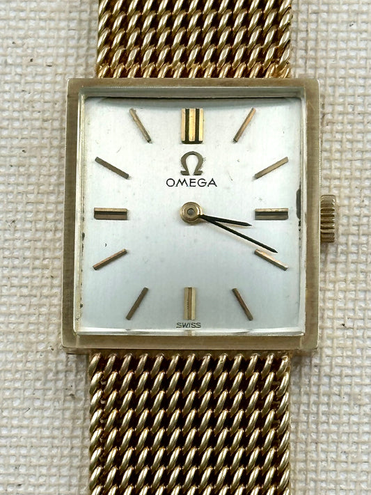 Omega 14k Gold Tank Full Bracelet Vintage