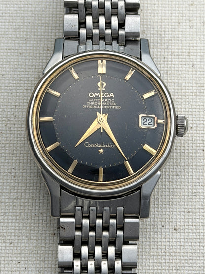 Omega Constellation Black Pie Pan - Dog Leg Lugs Vintage