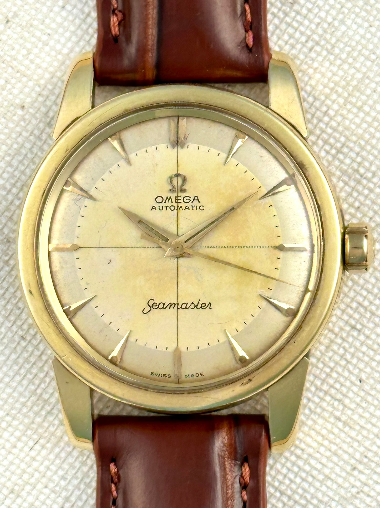 Omega Seamaster 14k Sector Dial Vintage