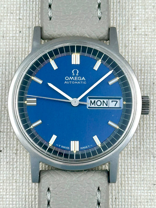 Omega Steel Blue Day Date Vintage