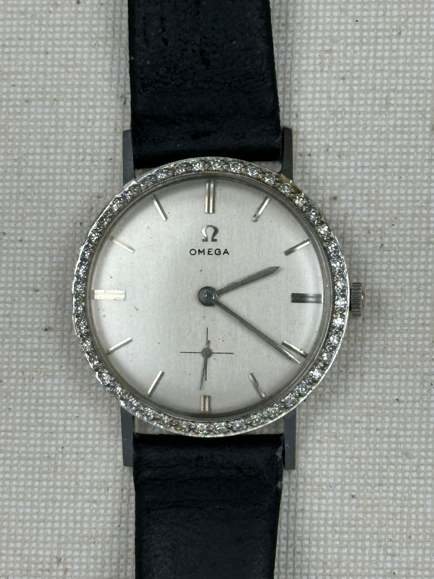 Omega Whita Gold Diamond Case Vintage