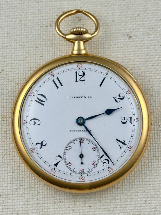 Patek Phillippe for Tiffany 18k Gold Pocket Watch Vintage