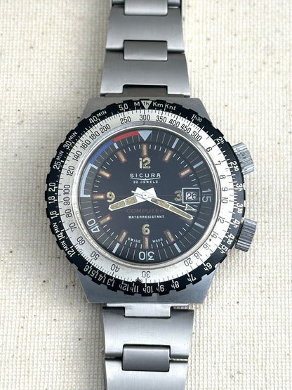Sicura "Computer" Diver Jumbo Vintage