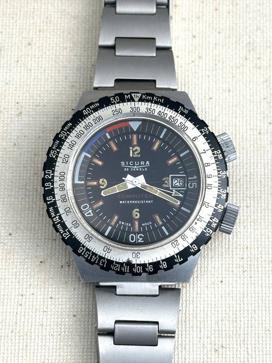 Sicura "Computer" Diver Jumbo Vintage