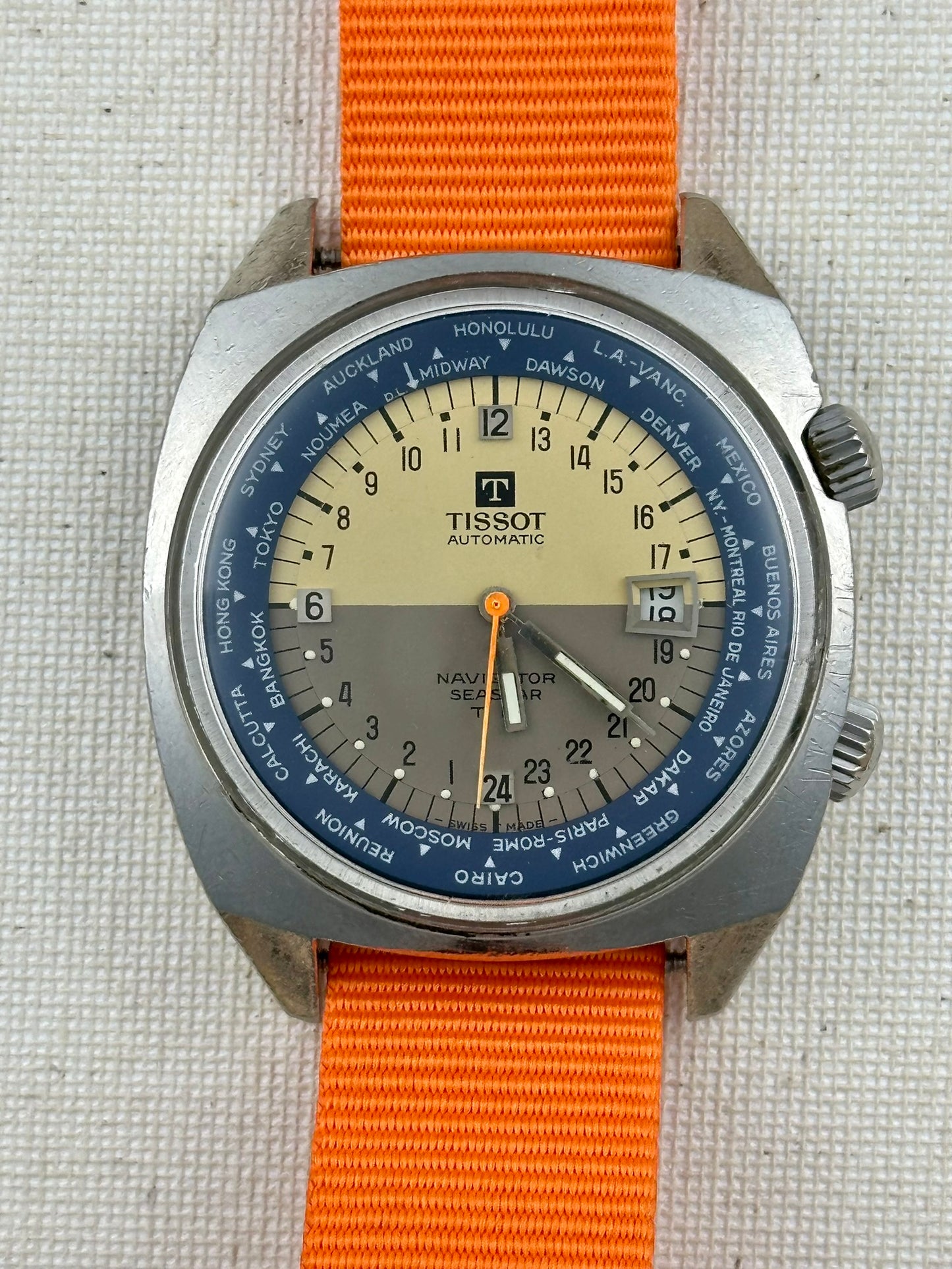 Tissot Navigator Seastar T12 World Timer Vintage