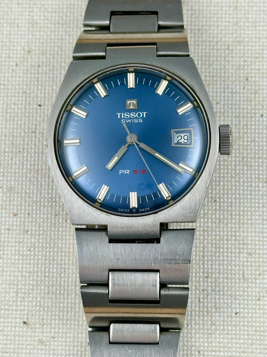 Tissot PR516 all Blue Dial Vintage