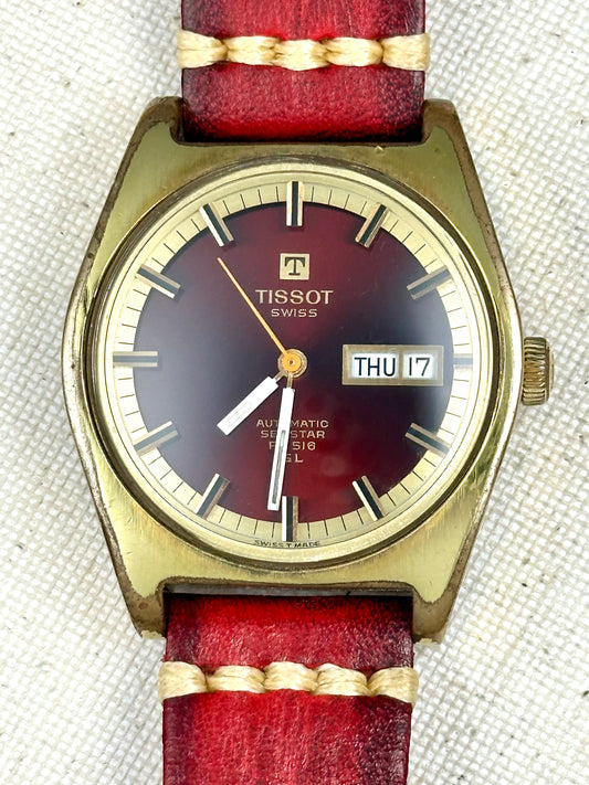 Tissot Seastar Red Dial Vintage
