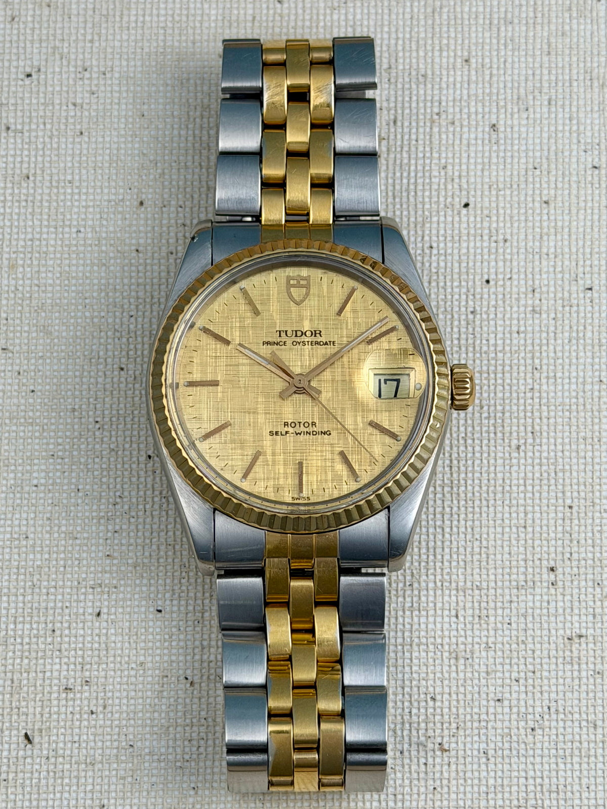Tudor Two-Tone Linen Dial Vintage