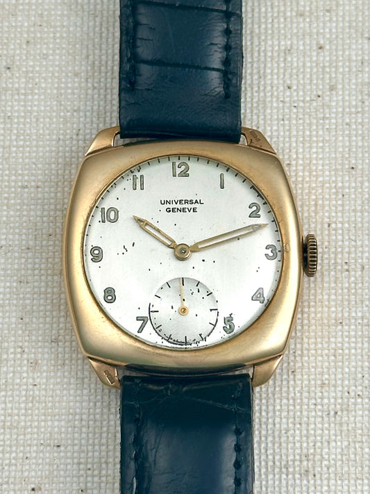 Universal Geneve 9k Cushion Case 1940s Vintage