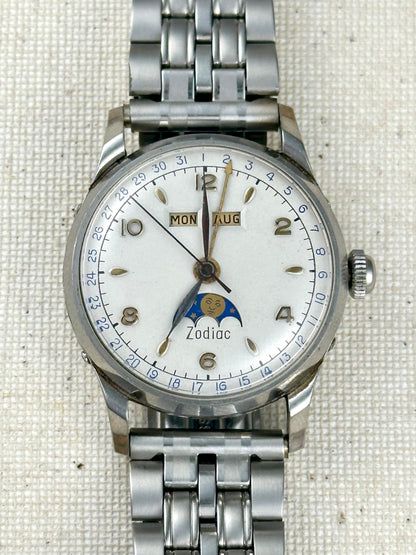 Zodiac Triple Calendar Moonphase Vintage