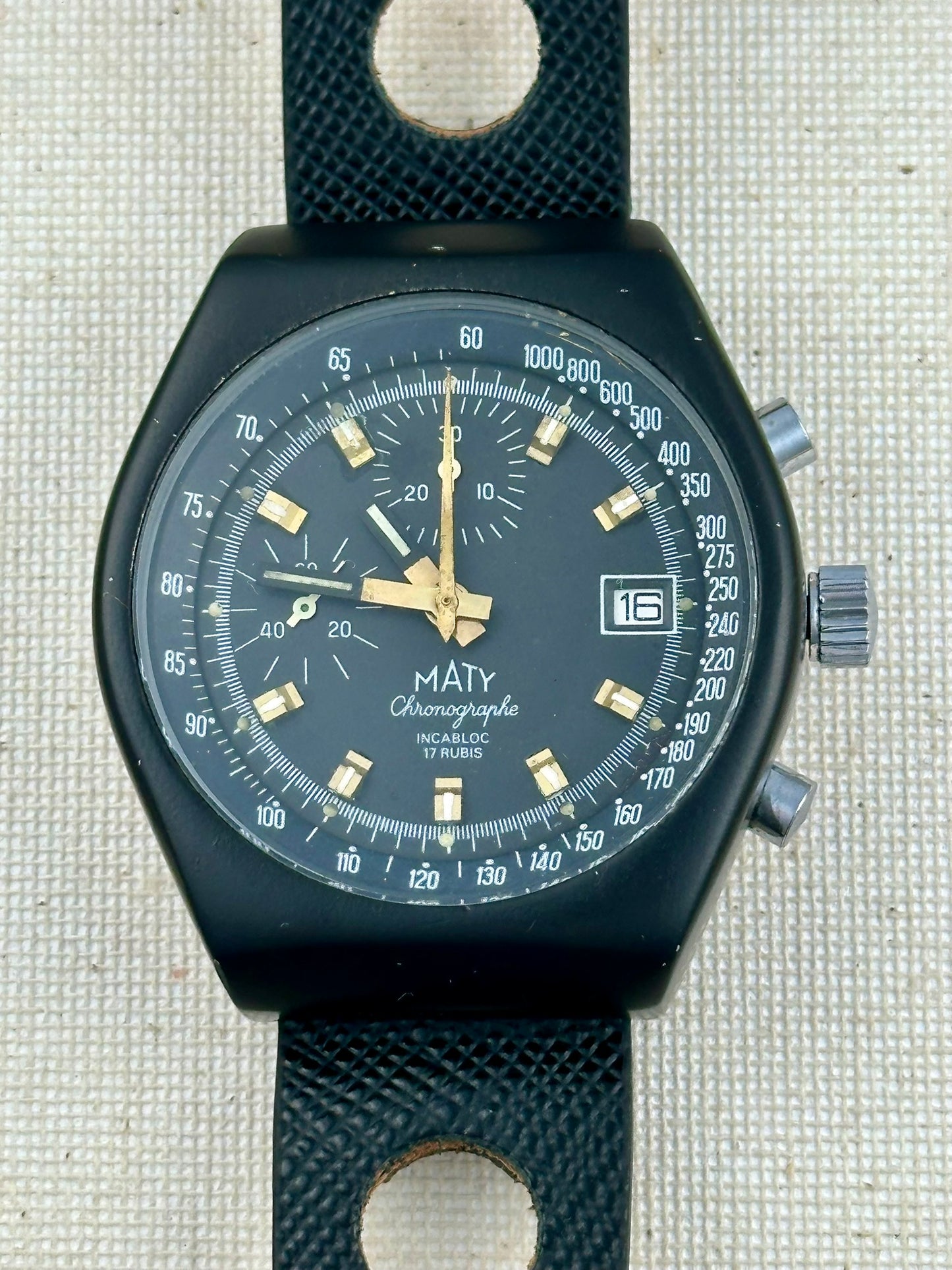 Maty Besancon Suisse Chronographe Vintage